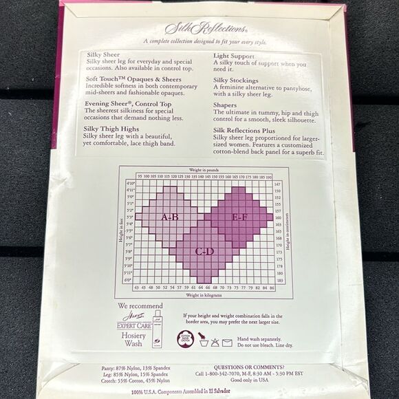 Hanes Silk Reflections Silky Light support,sheer 719,715 size CD 2Pc Pearl - Picture 4 of 7